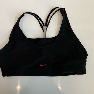 Black nike sports bra, size large